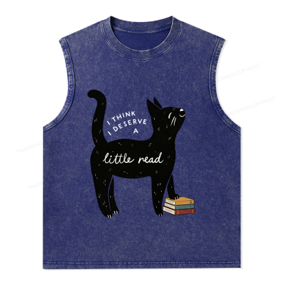 Pagewings Little Read Unisex Washed Tank Top