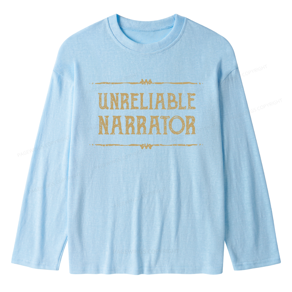 Pagewings Unreliable Narrator Unisex Lightweight Long Sleeve T-Shirt