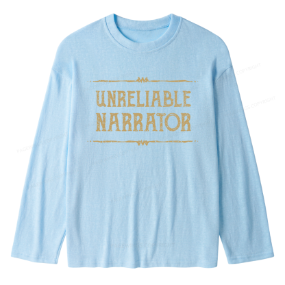 Pagewings Unreliable Narrator Unisex Lightweight Long Sleeve T-Shirt