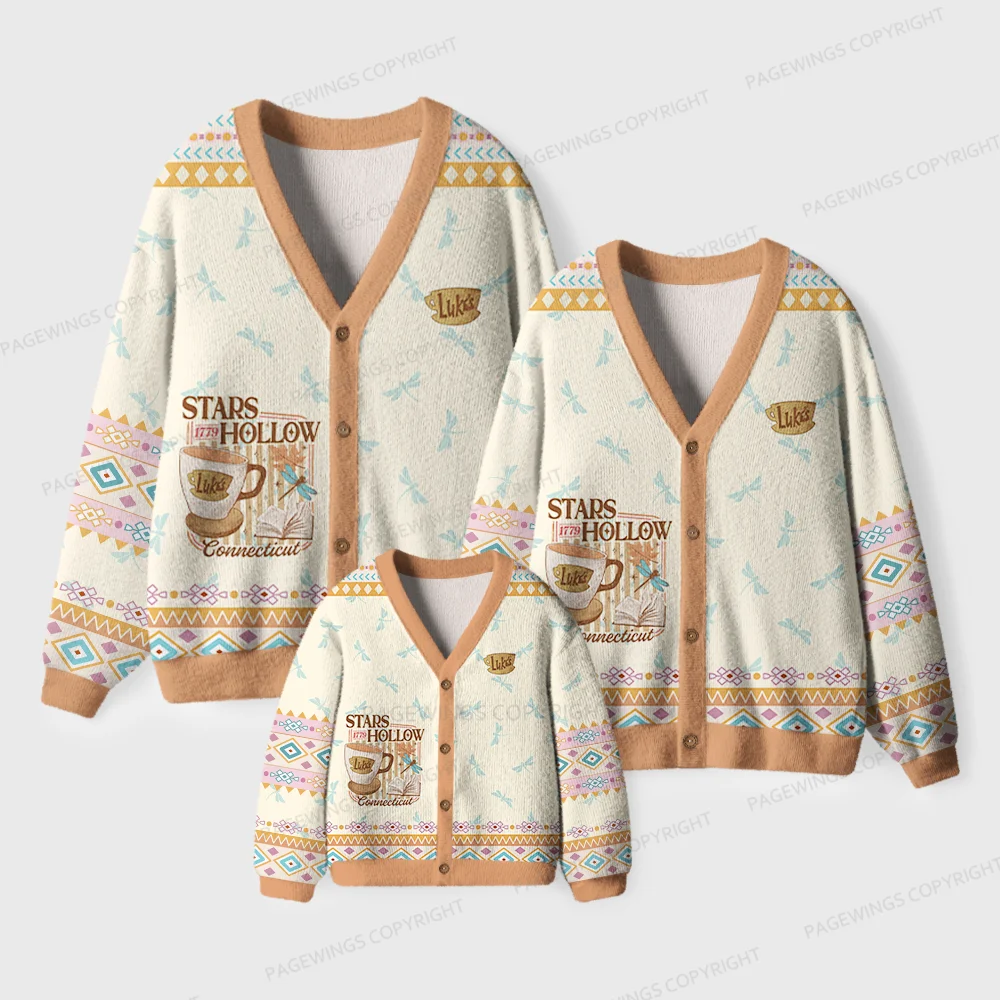 Pagewings Stars Hollow 1779 Connecticut Unisex Ugly Cardigan Sweaters