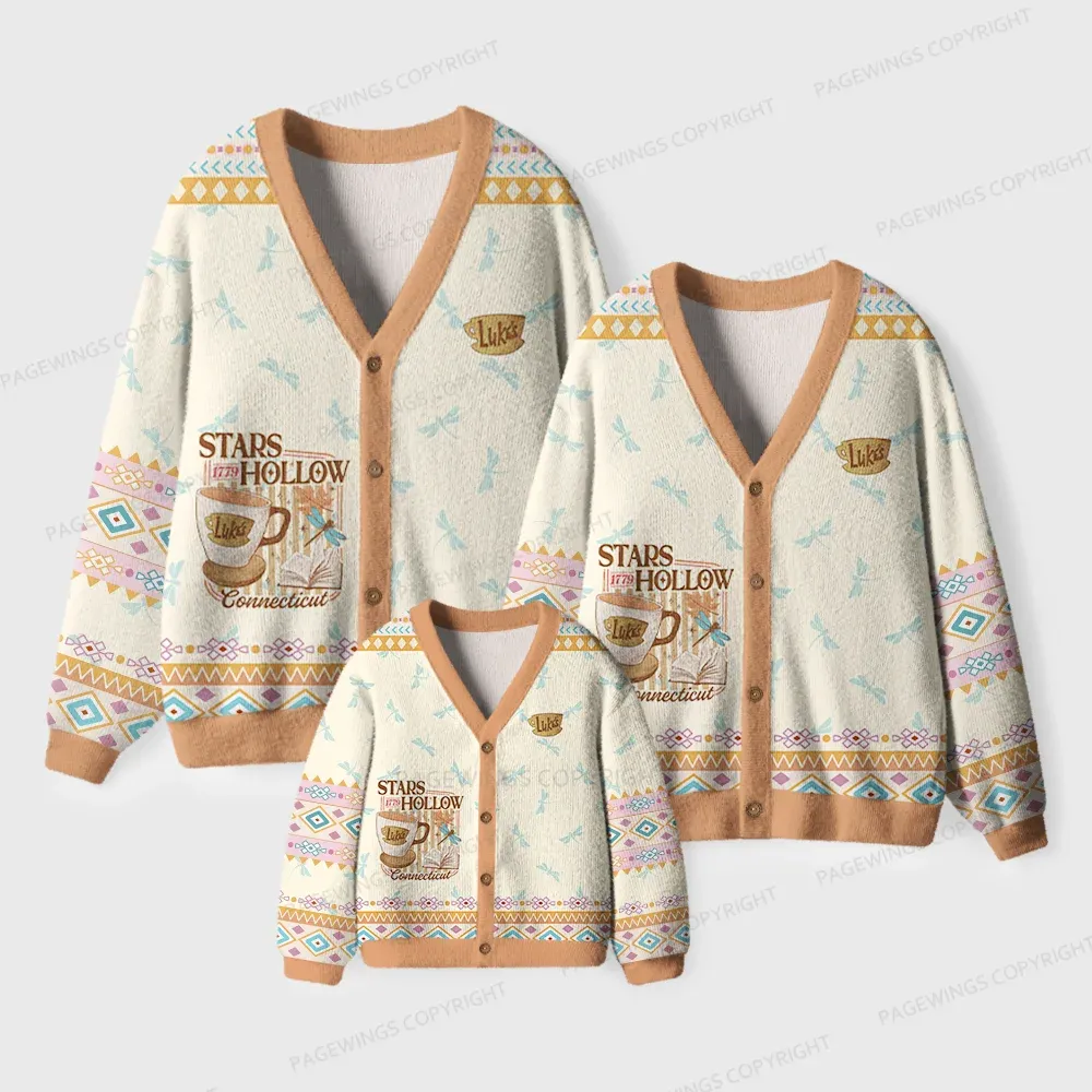 Pagewings Stars Hollow 1779 Connecticut Unisex Ugly Cardigan Sweaters