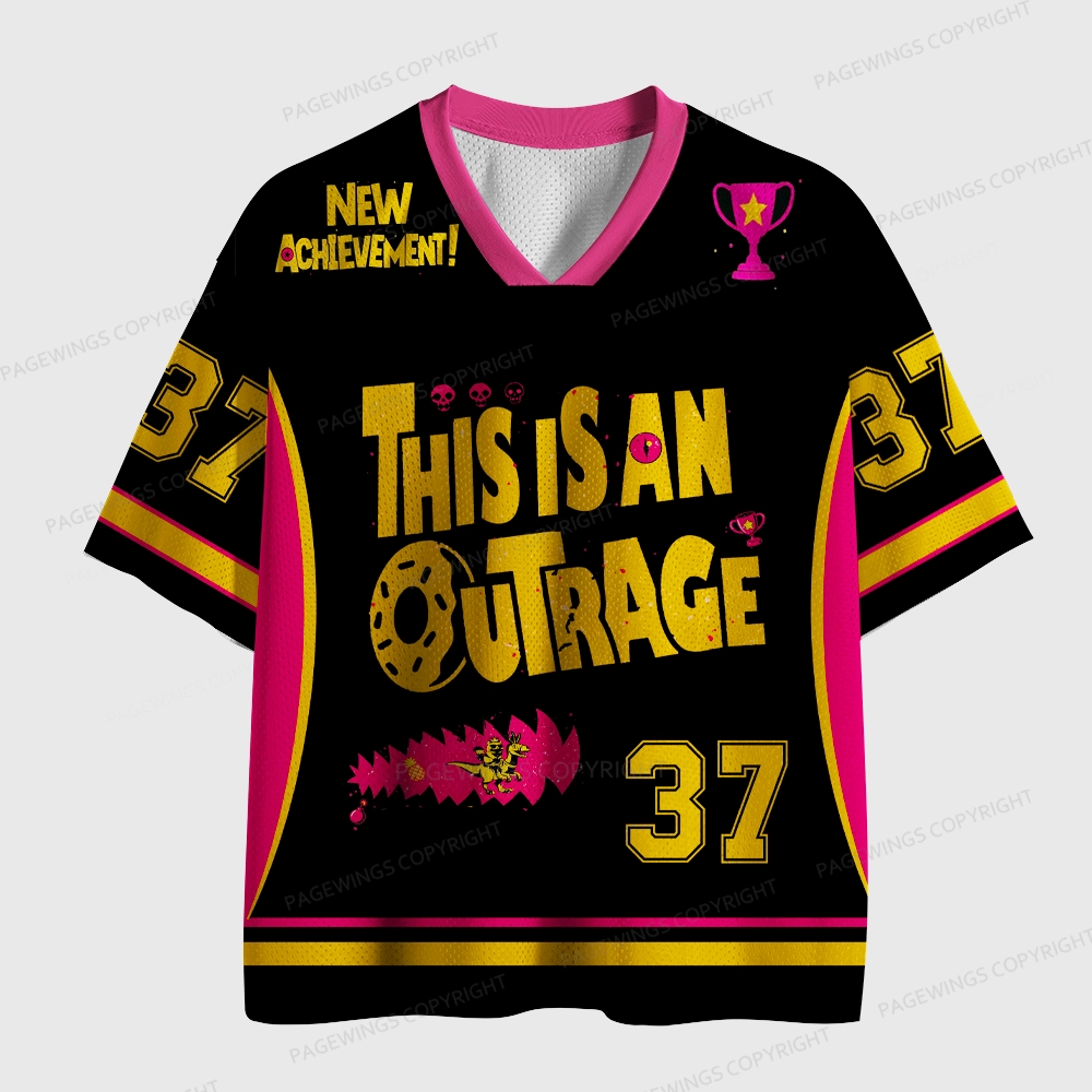 Pagewings This Is An Outrage Unisex Mesh Jersey