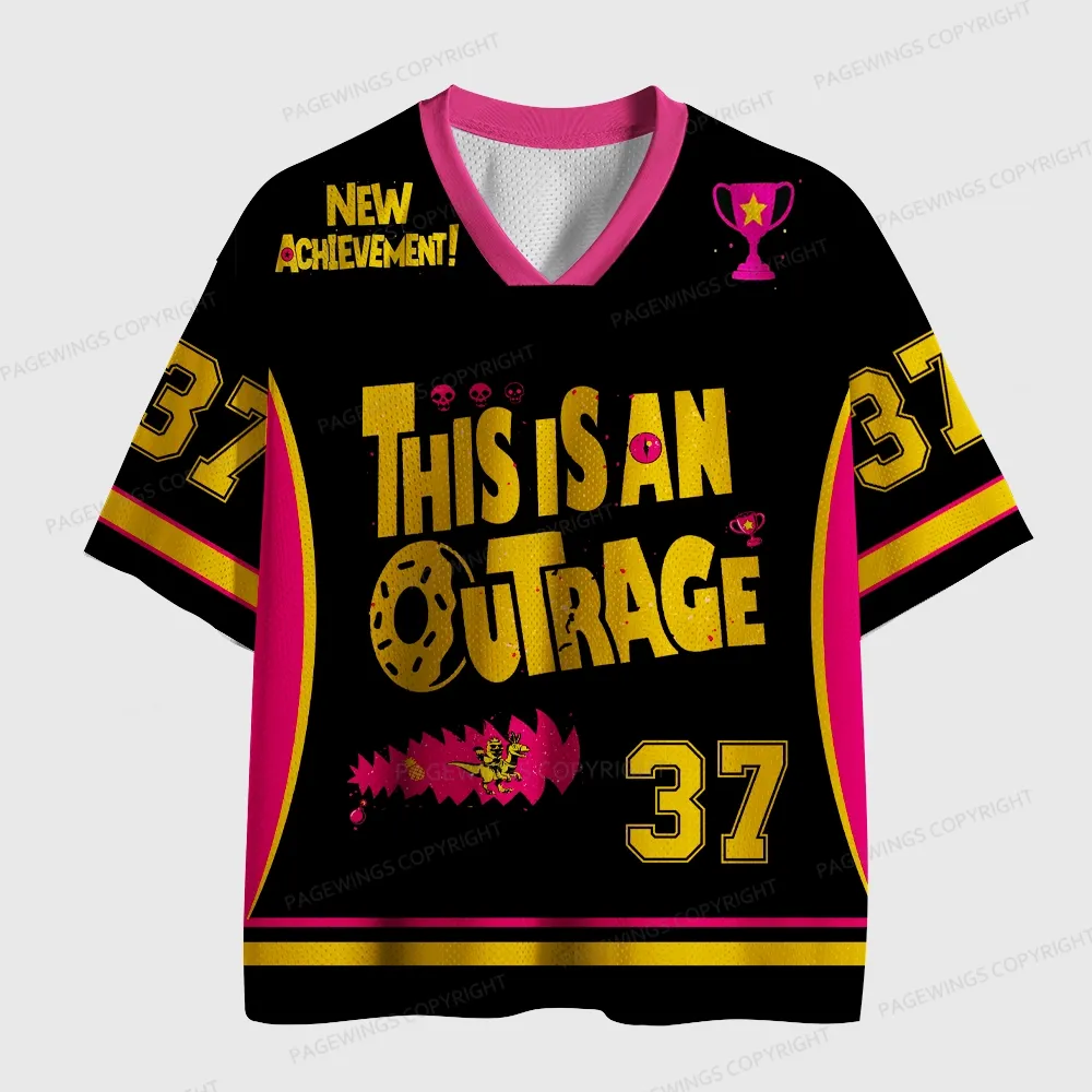 Pagewings This Is An Outrage Unisex Mesh Jersey