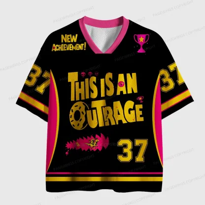 Pagewings This Is An Outrage Unisex Mesh Jersey