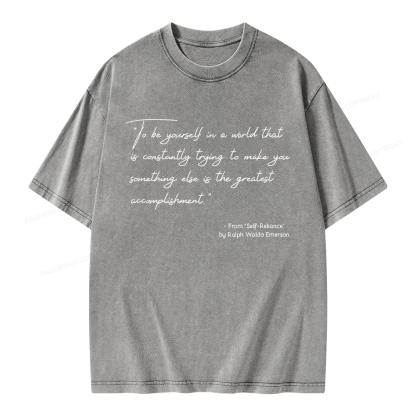 Pagewings A Quote About Individuality Unisex Washed T-shirt