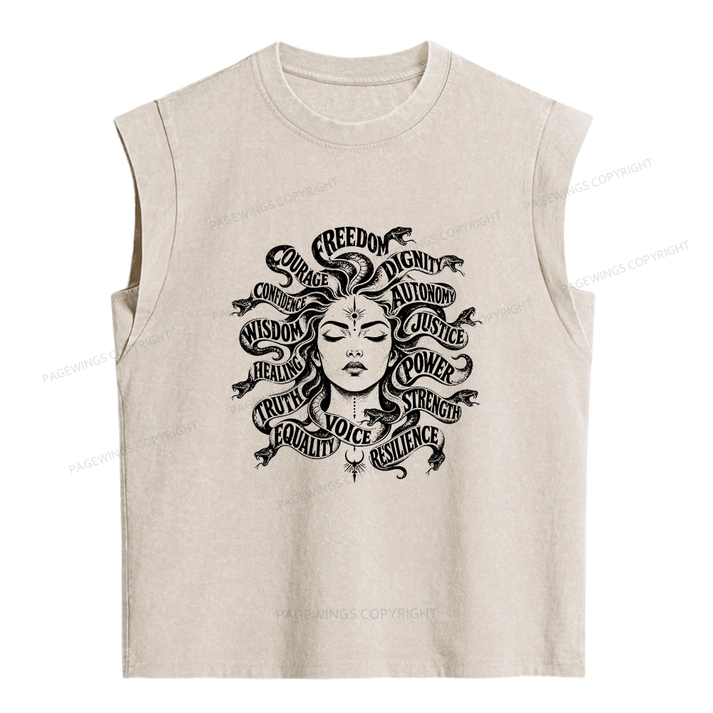 Pagewings Freedom Women's Washed Tank Top