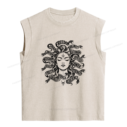 Pagewings Freedom Women's Washed Tank Top