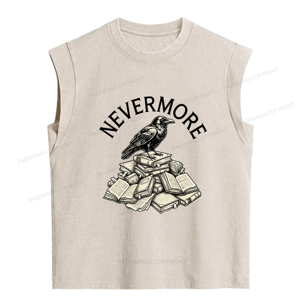 Pagewings Nevermore Women's Washed Tank Top