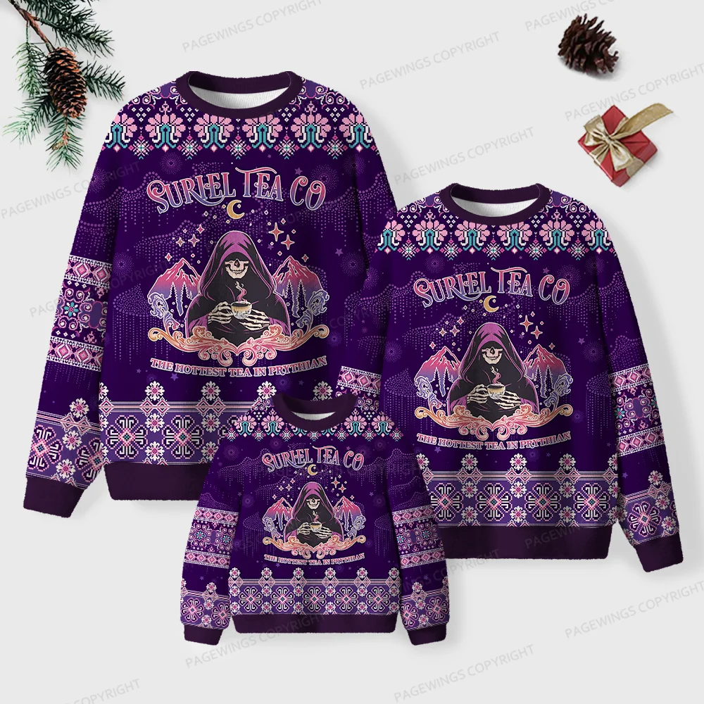 Pagewings Fantasy Surel Tea Unisex Ugly Knit Sweatshirt