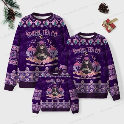 Pagewings Fantasy Surel Tea Unisex Ugly Knit Sweatshirt