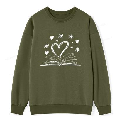 Pagewings Bookworm Librarian Valentines Day Book Unisex Classic Sweatshirt