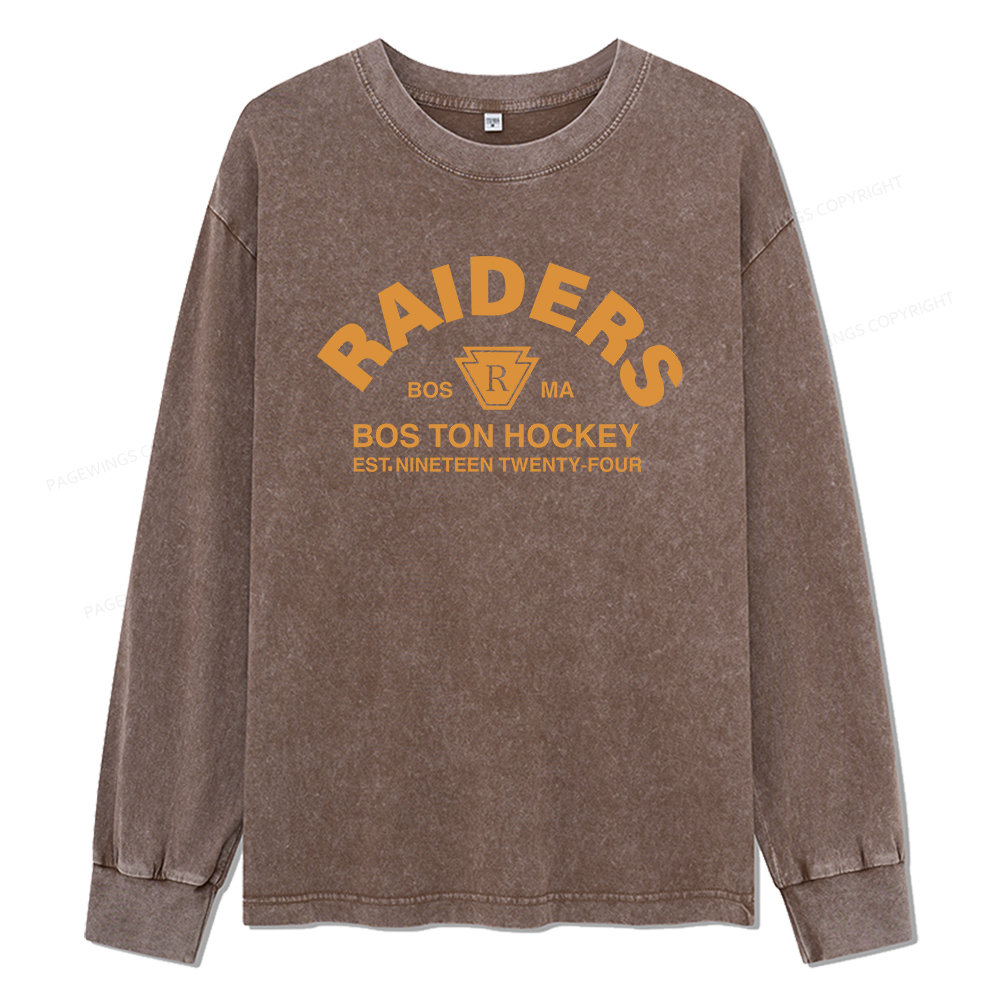 Pagewings Romance Book Unisex Washed Long Sleeve T-shirt