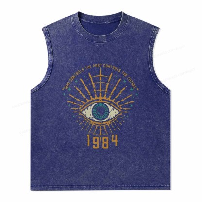 Pagewings George Orwell 1984 Unisex Washed Tank Top