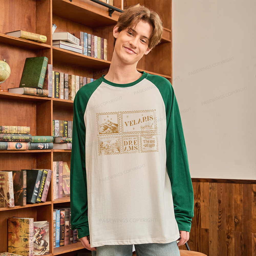 Pagewings Velaris Acotar Long Sleeve Raglan T-shirt