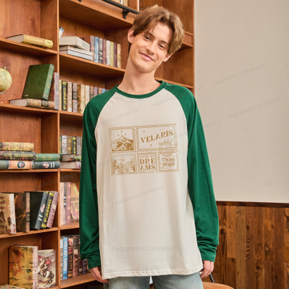 Pagewings Velaris Acotar Long Sleeve Raglan T-shirt