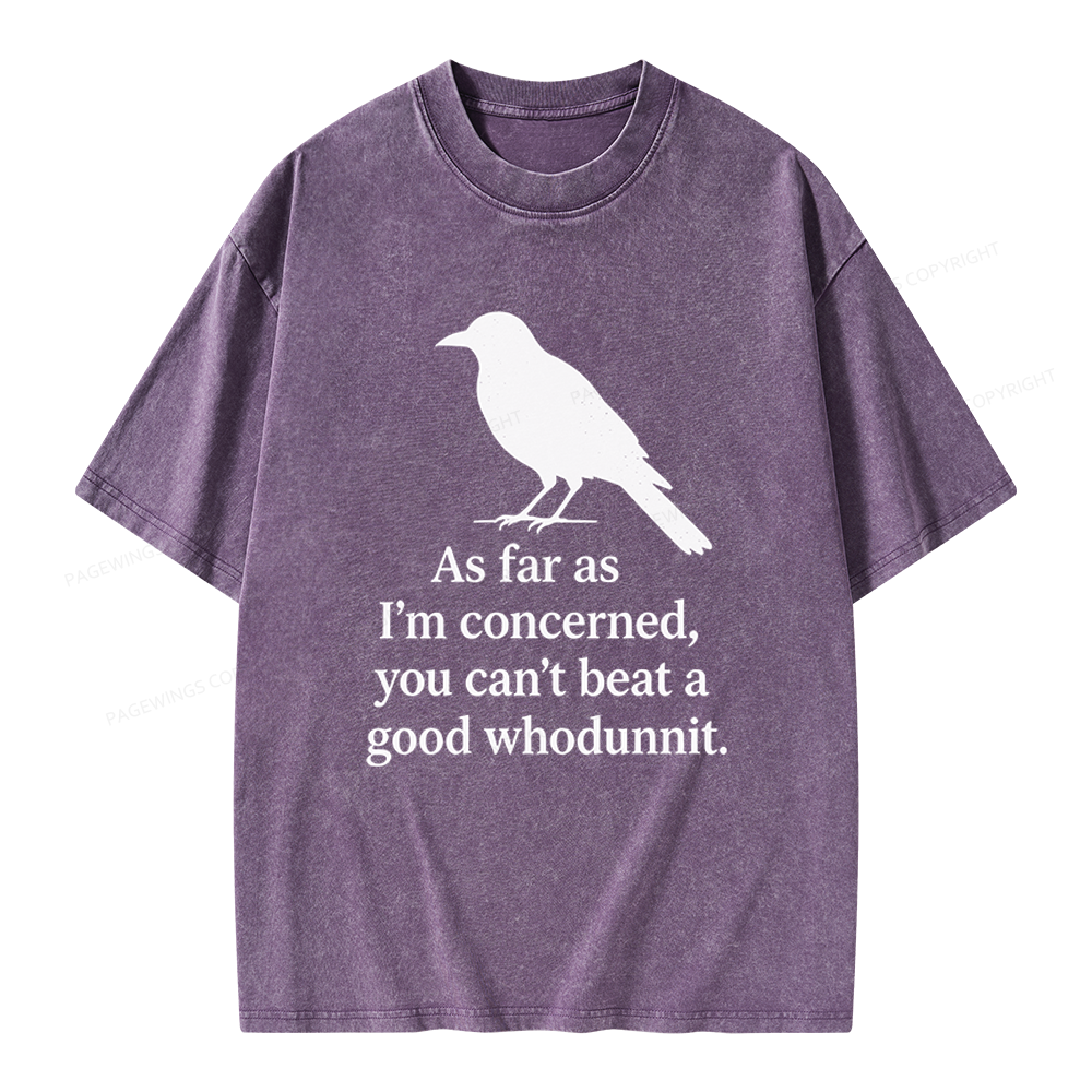 Pagewings Whodunnit Lover Unisex Washed T-shirt