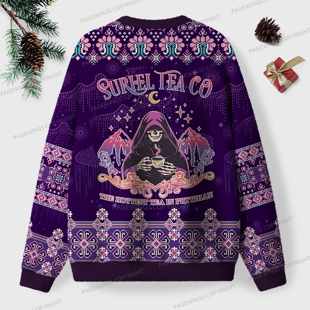 Pagewings Fantasy Surel Tea Unisex Ugly Knit Sweatshirt
