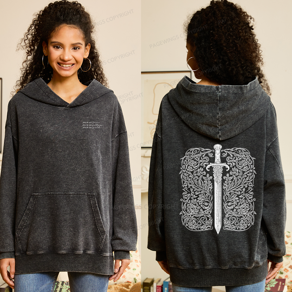 Pagewings You Do Not Yield Unisex Washed Hoodie