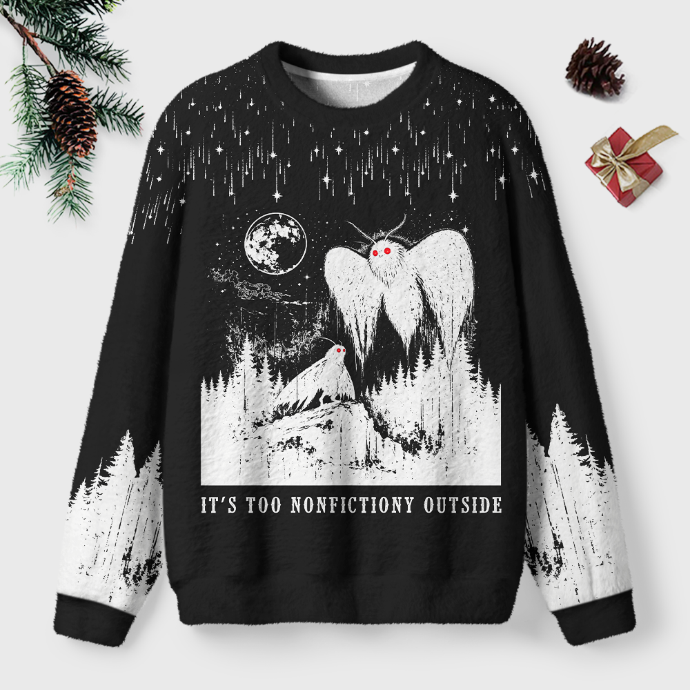 Pagewings Vintage Mothman Unisex Ugly Light Knit Sweatshirt
