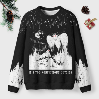 Pagewings Vintage Mothman Unisex Ugly Light Knit Sweatshirt