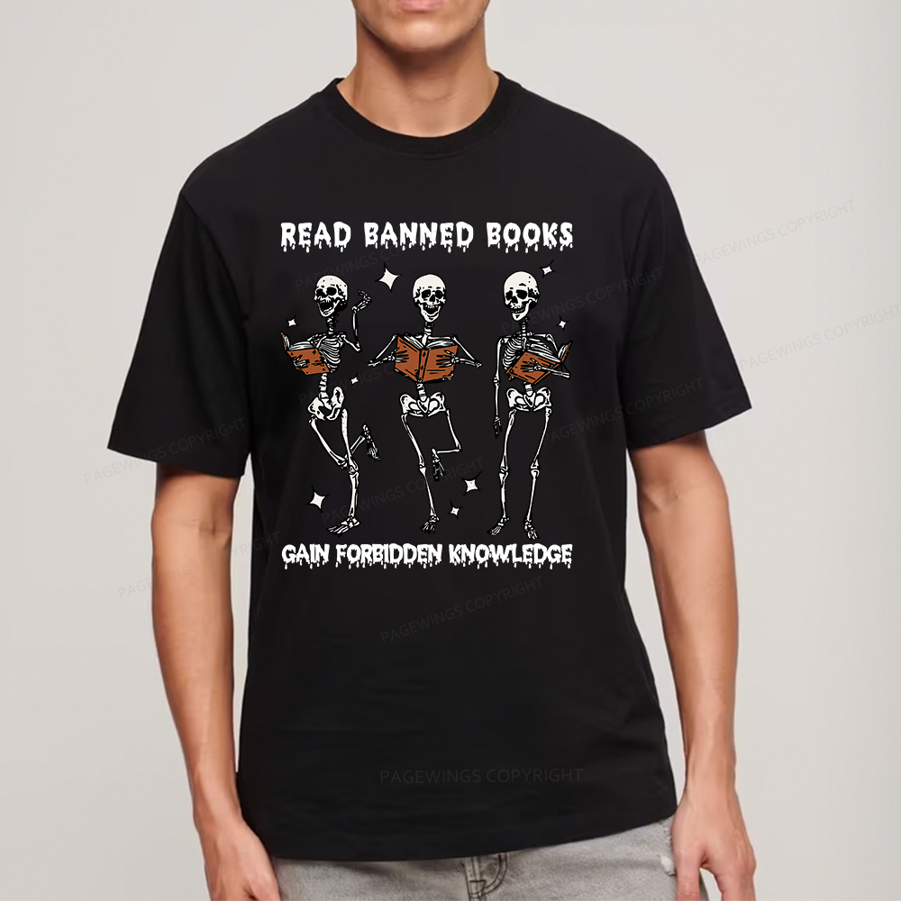 Pagewings Read Banned Books Gain Forbidden Knowledge Classic T-shirt