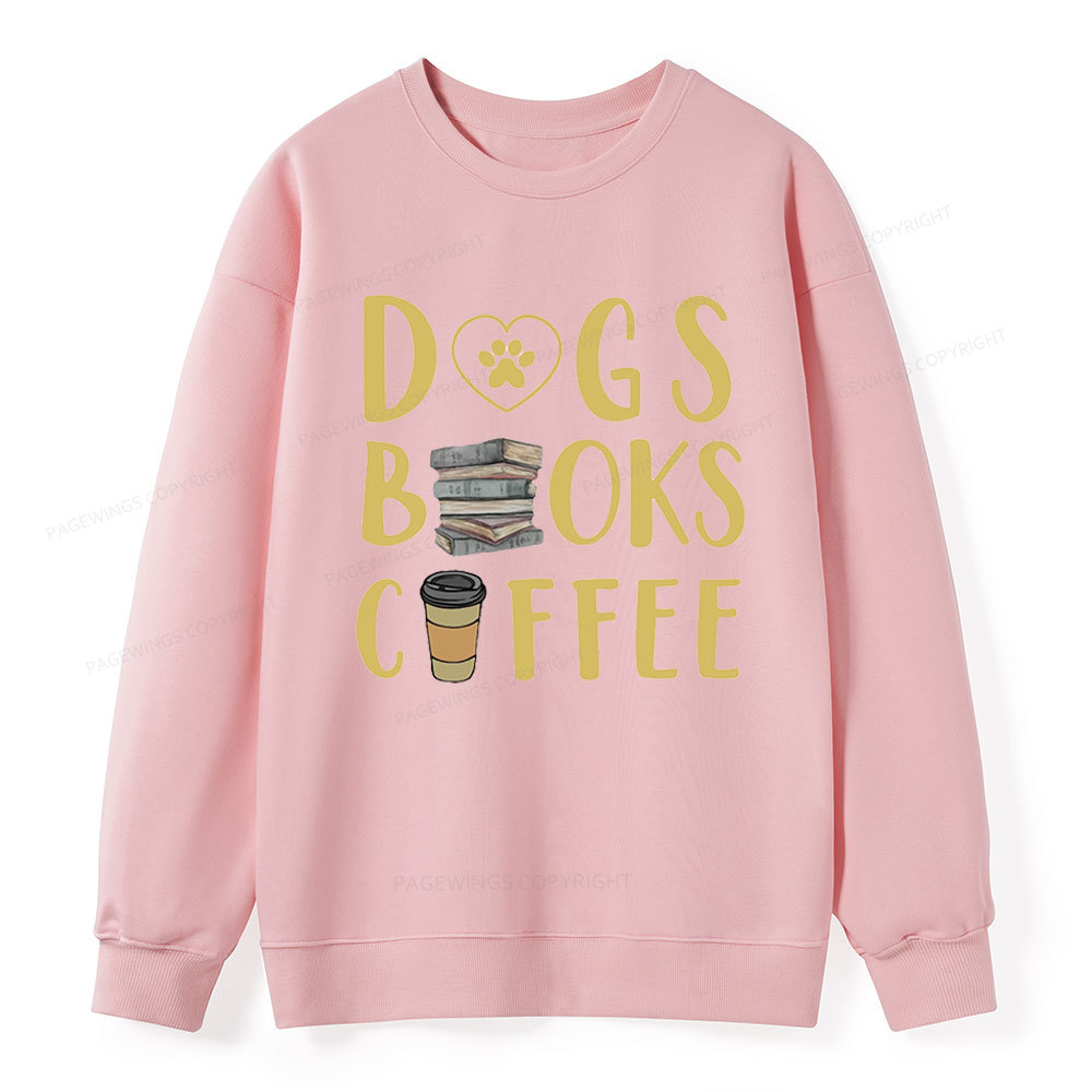 Pagewing Dogs, Books, Coffee Unisex Classic Sweatshirt