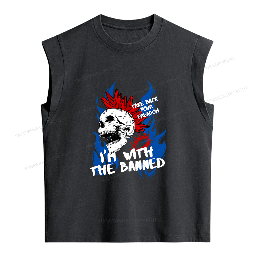 Pagewings Take Back Your Freadom Women's Washed Tank Top