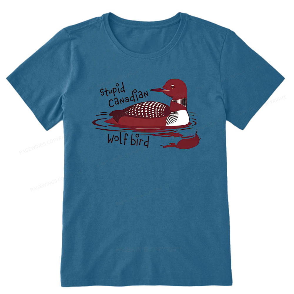 Pagewings Stupid Canadian Wolf Bird Unisex Classic T-shirt