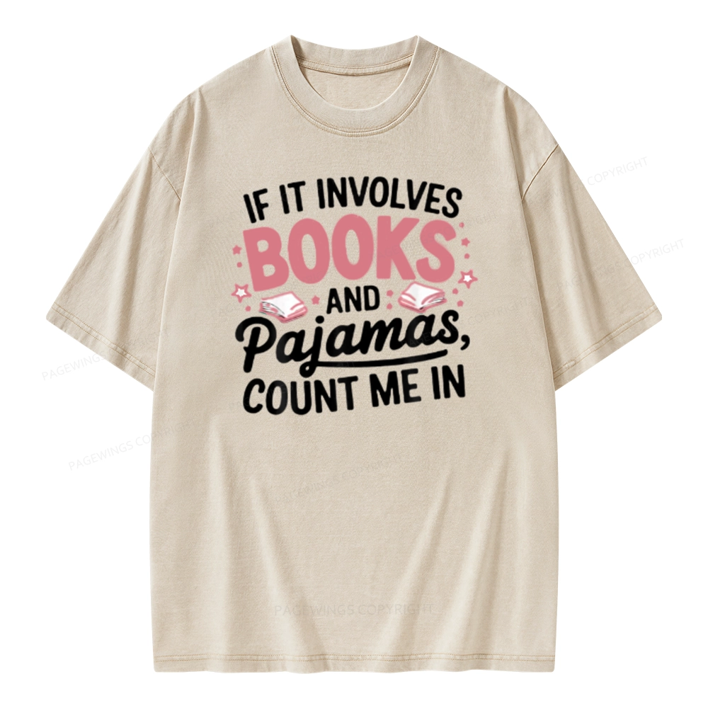 Pagewing  Lover Funny Book Reading Unisex Washed T-shirt