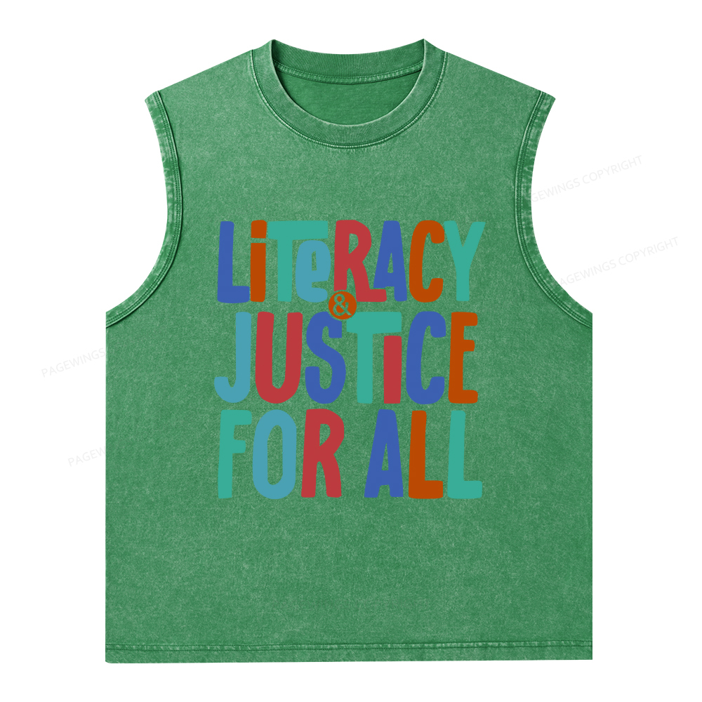 Pagewings Reading Book Club Shirt Unisex Washed Tank Top