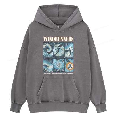 Pagewings Windrunners Unisex Washed Hoodie