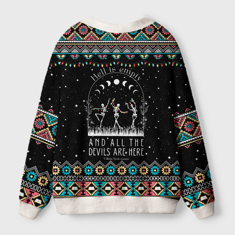 Pagewings Hell Is Empty And All The Devils Are Here Light Knit Unisex Cardigan Sweaters