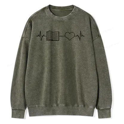 Pagewings Book Lover Gift Unisex Washed Sweatshirt