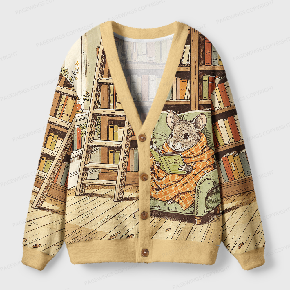 Pagewings Bookish Vibe Light Knit Unisex Cardigan Sweaters