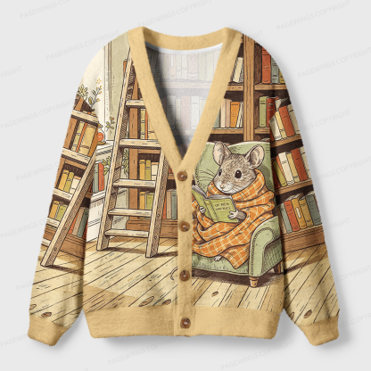Pagewings Bookish Vibe Light Knit Unisex Cardigan Sweaters