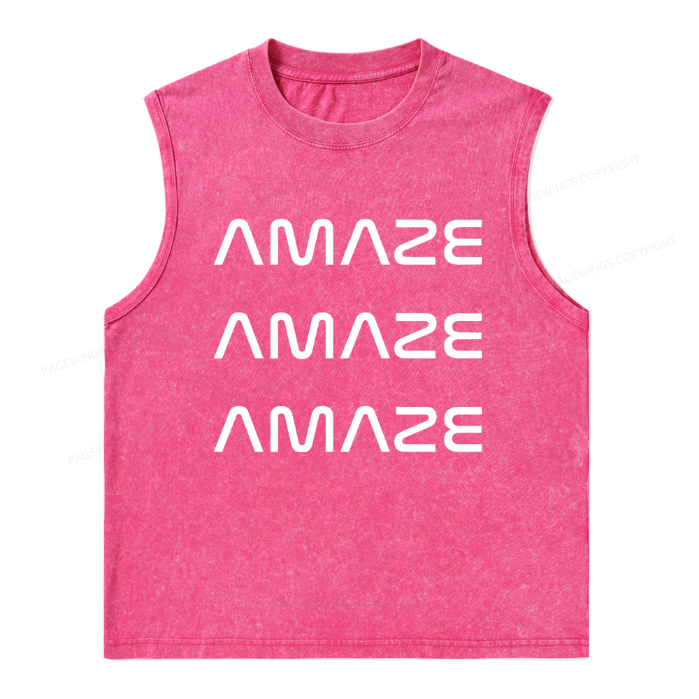 Pagewings Amaze Unisex Washed Tank Top