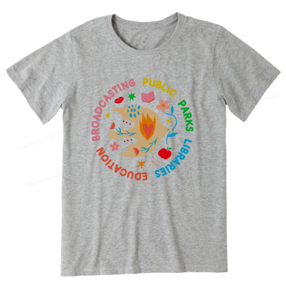 Pagewings Public Parks Libraries Education Broadcasting Unisex Classic T-shirt