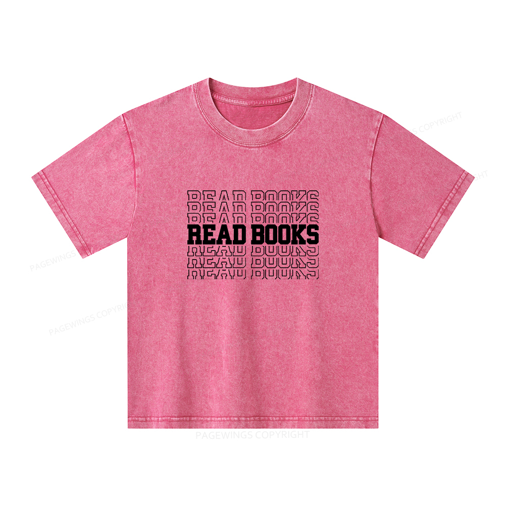 Pagewings Week and Library Unisex Kids Washed T-shirt