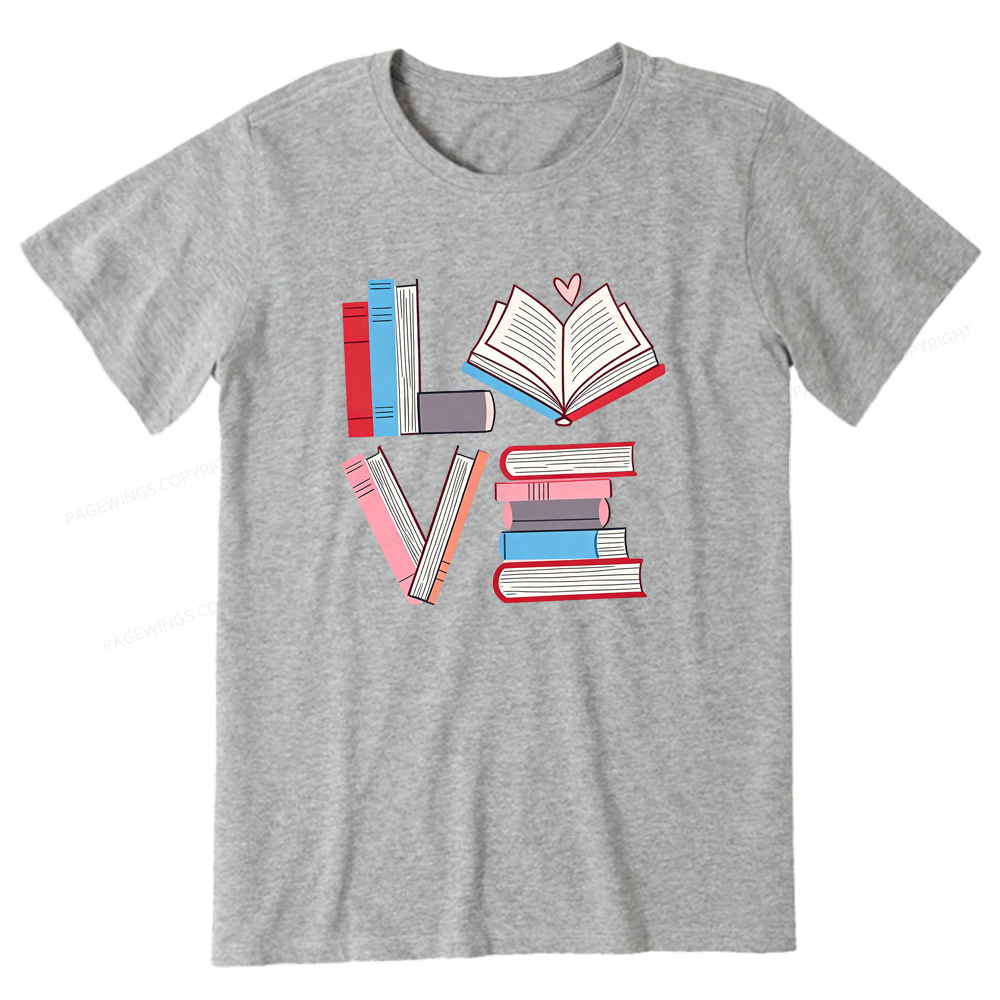 Pagewings Books Lovers Valentines Unisex Classic T-shirt
