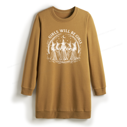 Pagewings Girls Will Be Girls Sweatshirt Dress