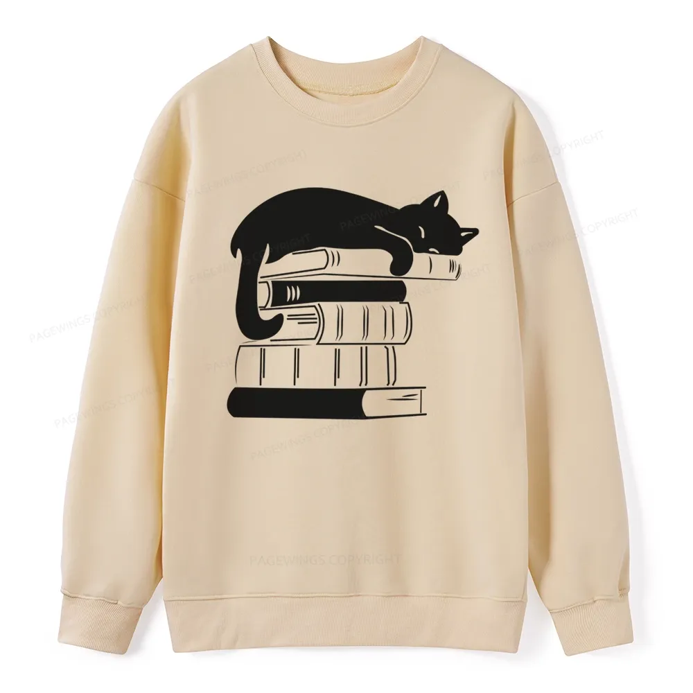 Pagewings Books And Cats Unisex Classic Sweatshirt