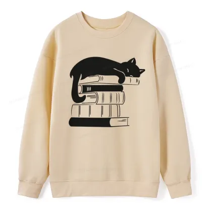 Pagewings Books And Cats Unisex Classic Sweatshirt