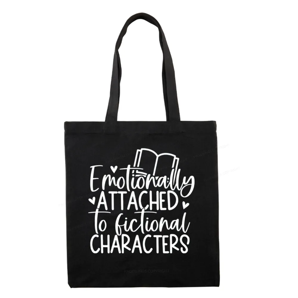 Pagewings Emotionally Attached To Fictional Characters Tote Bag