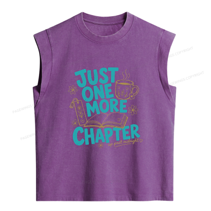 Pagewing Just One More Chapter Women's Washed Tank Top