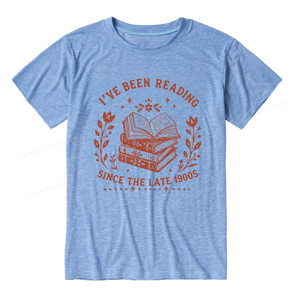 Pagewings I’ve Been Reading Since The Late 1900s Unisex Heather T-Shirt