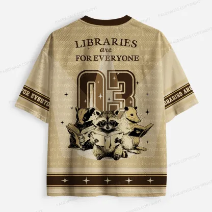 Pagewings Libraries Are For Everyone Unisex Mesh Jersey