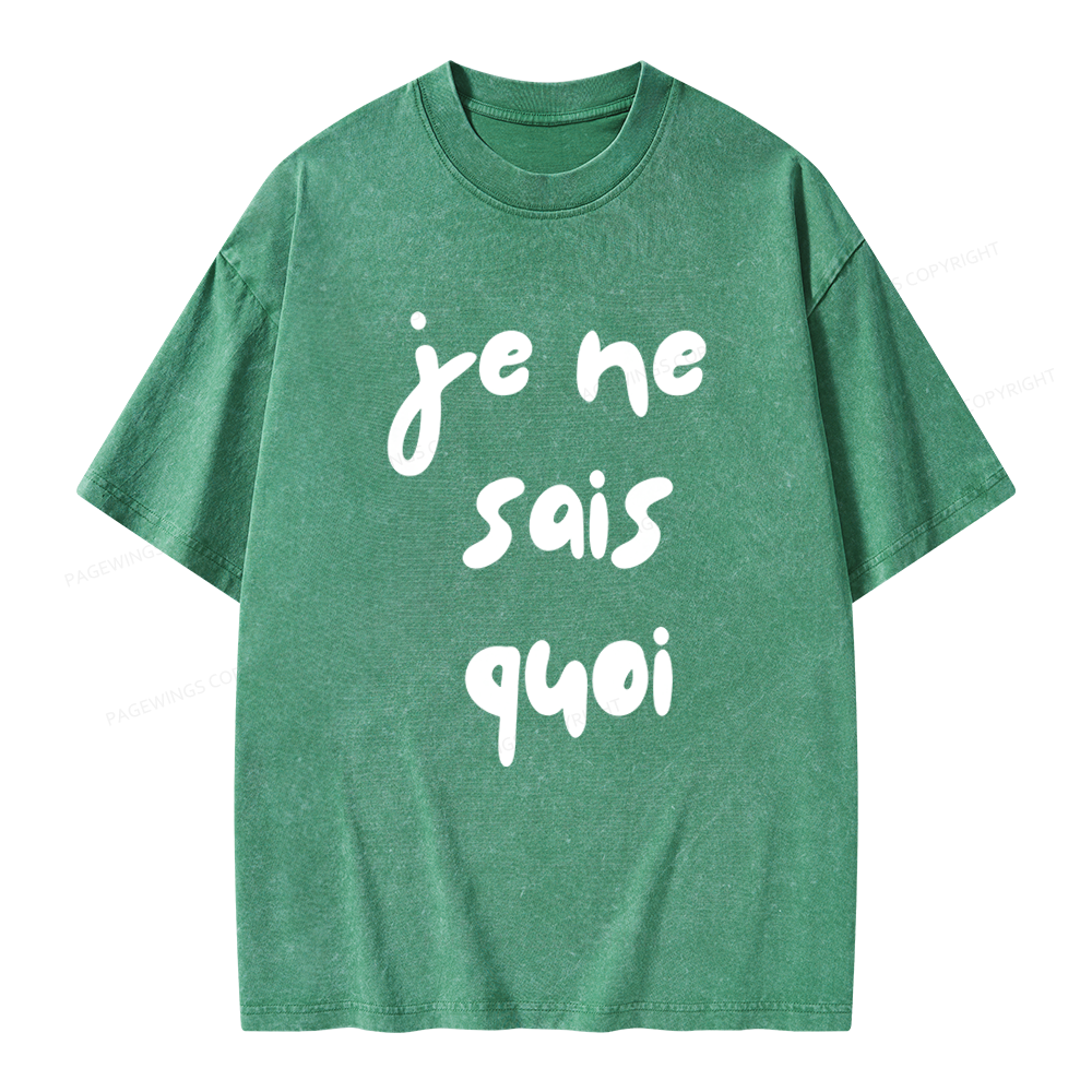 Pagewings Je Ne Sais Quoi Unisex Washed T-shirt