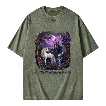 Pagewings 90s Fantasy Unisex Washed T-shirt