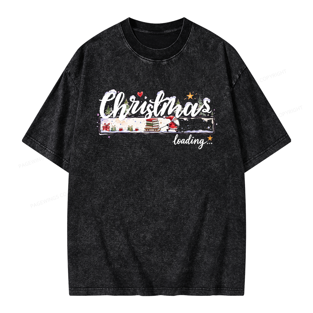 Pagewings Christmas Countdown Unisex Washed T-shirt