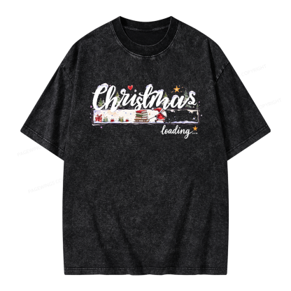 Pagewings Christmas Countdown Unisex Washed T-shirt